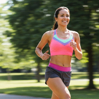 Person running outdoors, illustrating cardio for digestive health