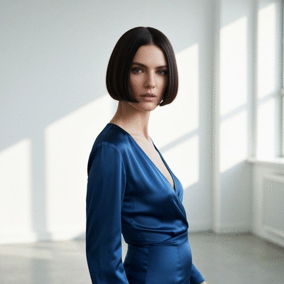 Woman performing a gentle pelvic floor exercise like a Kegel or pelvic tilt in a clean, bright setting